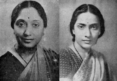 Hirabai Barodekar (l) and Saraswati Rane (r)