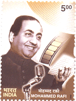 Stamp honouring Mohammad Rafi