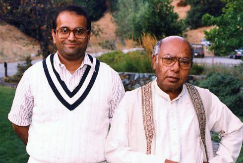 Mr. Ali Akbar Khan with Dr. Rajan P. Parrikar (Marin County, 1995)