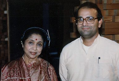 Rajan P. Parrikar and Asha Bhonsle in Marin County, California (1995)