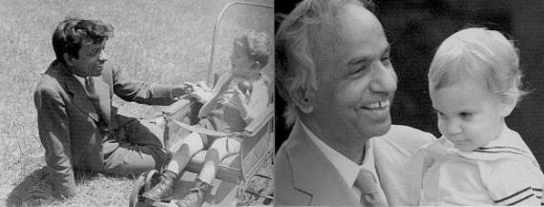 Chandra with friends (1945 and 1981) Chandra with friends (1945 and 1981)