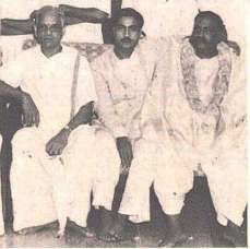 GNB (left), Munawar Ali Khan (centre), Bade Ghulam Ali Khan (right)