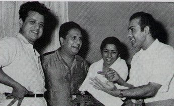 (L-R): Jaikishan, Shankar, Lata, Talat